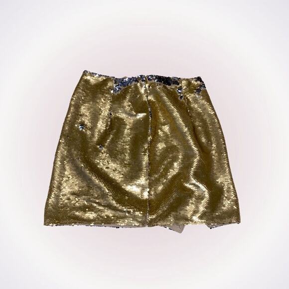 Tobi Gold and Silver Sequin Mini Skirt | Sz S, NWT - Picture 1 of 5